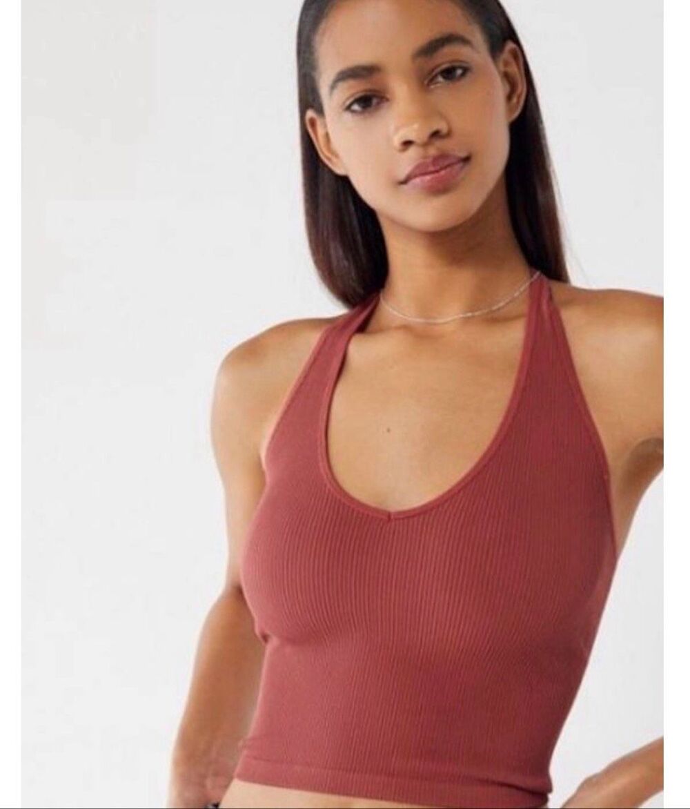 Urban Outfitters Out From Under Jackie Ribbed Halter Tank Women’s Size L Large
